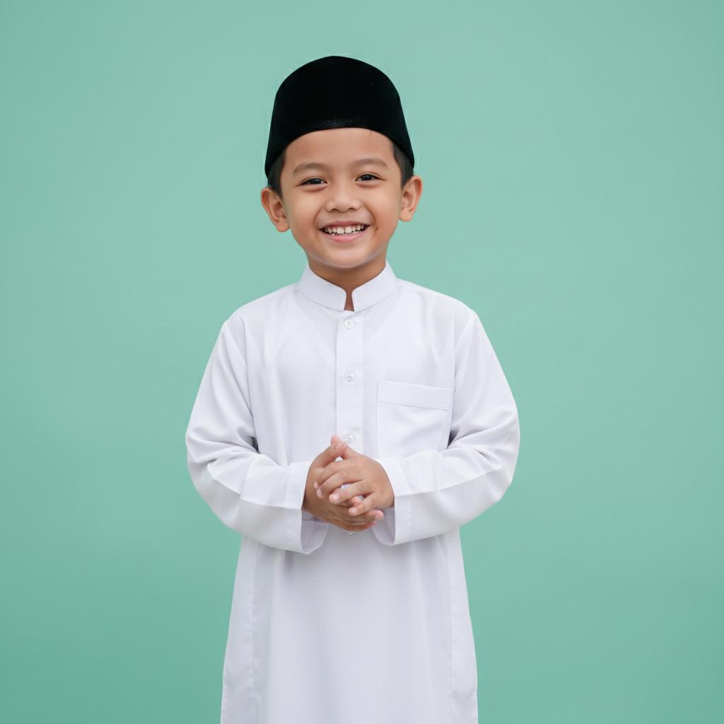 Ayyan dengan baju muslim